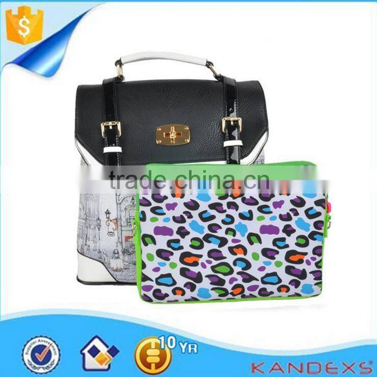 New pattern design classic style backpack, PU wholesale backpack bag