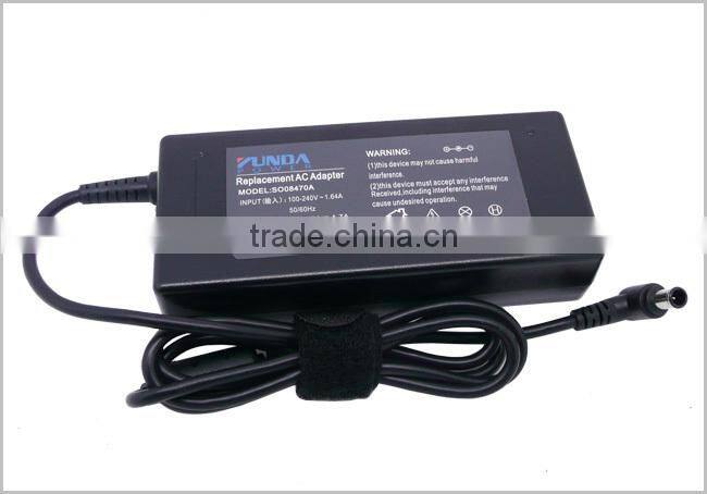 High Quality YUNDA Brand with CE FCC RoHS Laptop Adapter for Sony 19.5V 4.7A Connetor Size 6.5mm*4.5mm