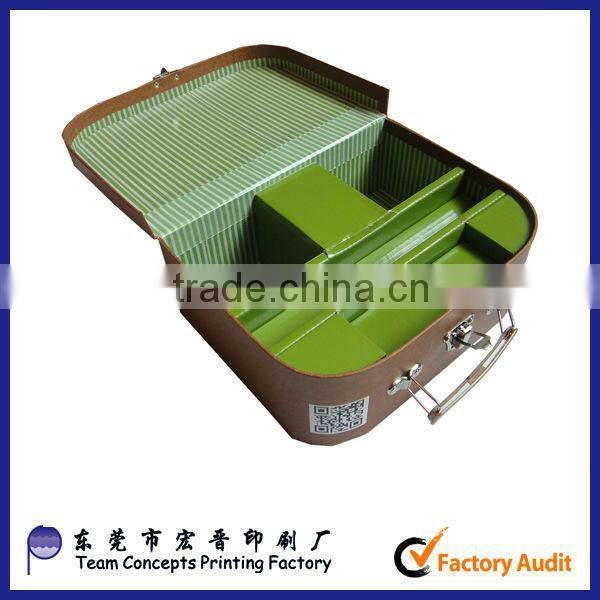 Custom paper tooling box suitcase box with lock and handle