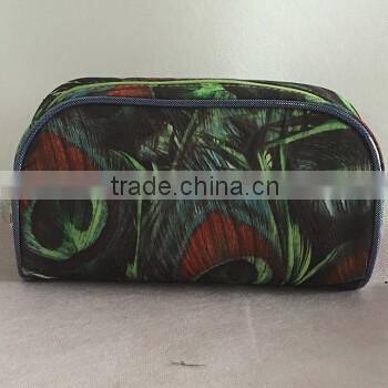 All over printing zipper cosmetic pouch