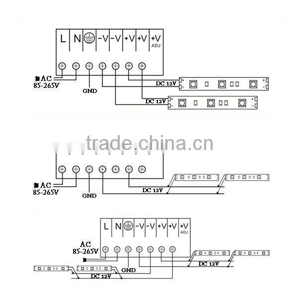 5050 SMD 60led/m Warm White Non-waterproof 300leds LED Flexible Strip Light CE/ROHS
