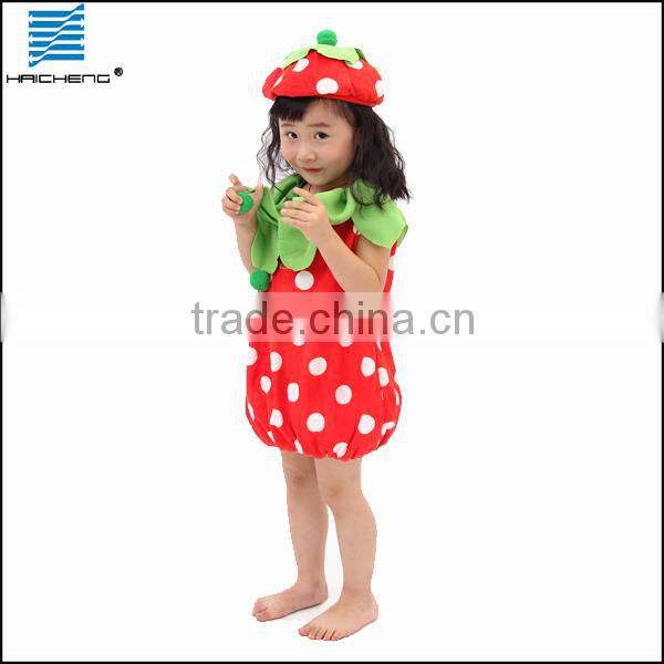 little girls fruit Strawberry costume with hat