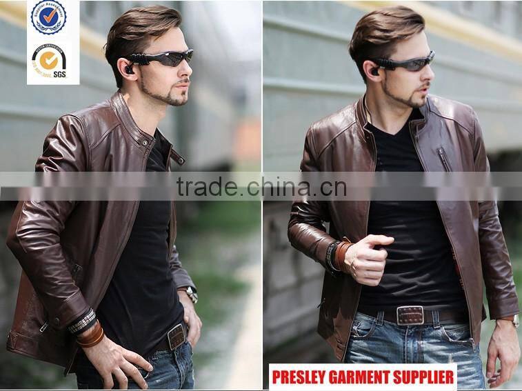 2016 new style most fashion mens leather jacket/ brand name fashion leather jackets