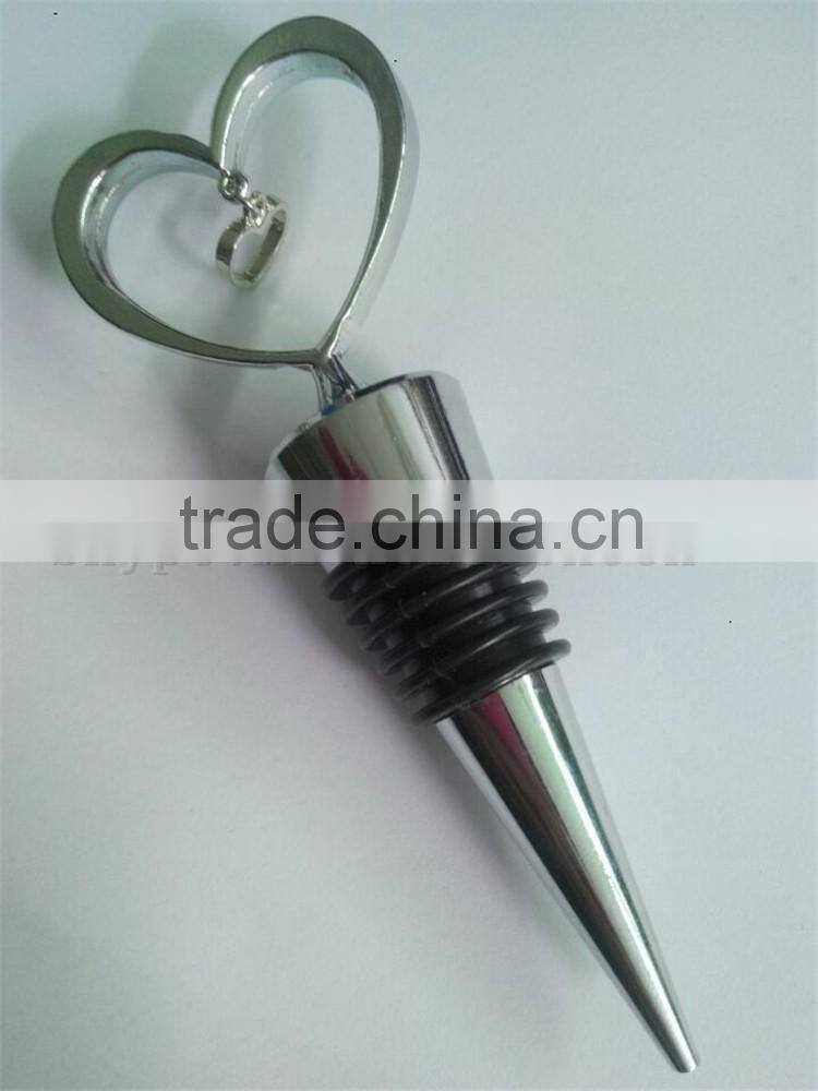 Popular heart shape metal bottole wine stopper exist mold