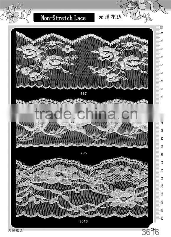 knitted nylon lace made in china non stretch lace 703-2