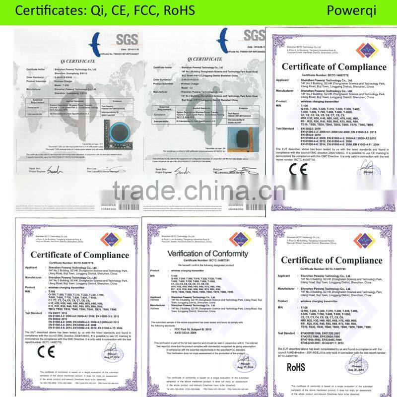 Shenzhen Powerqi factory supply hot selling 3 coil Qi-enabled foldable wireless docking station for smart phones (T-310)