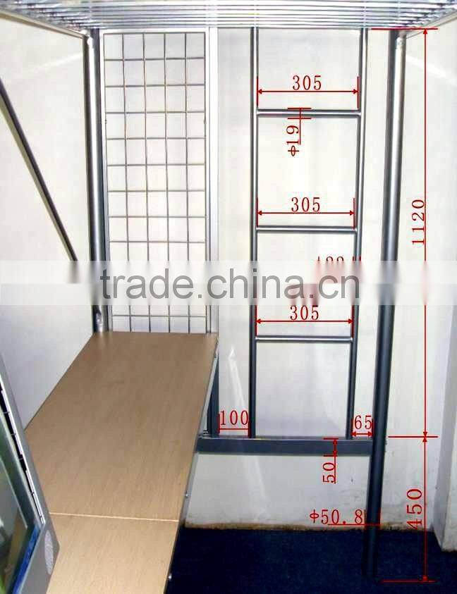 practical and economical metal bunk bed with table board