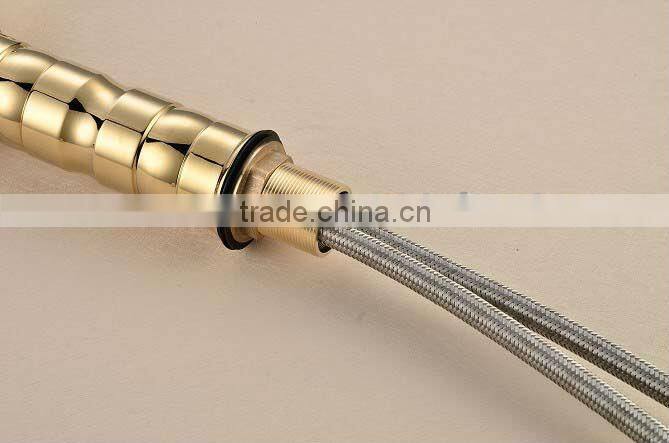 lavatory faucet dual handle basin faucet in gold finish