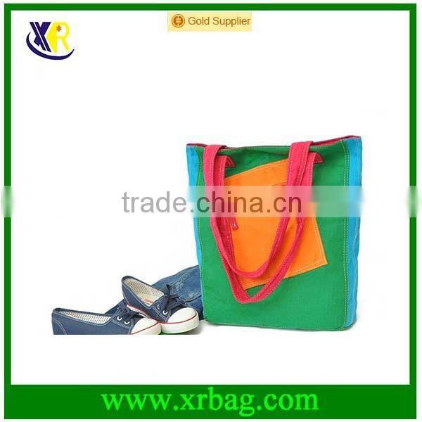New women promotional canvas beach tote bag