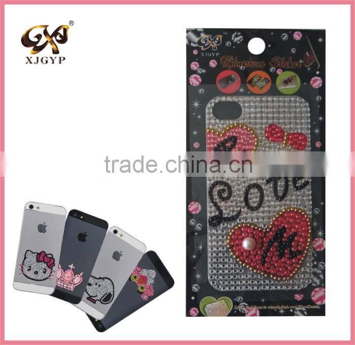 glitter sticker for iphone 5 /cell phone diamond stickers /mobile phone case stickers