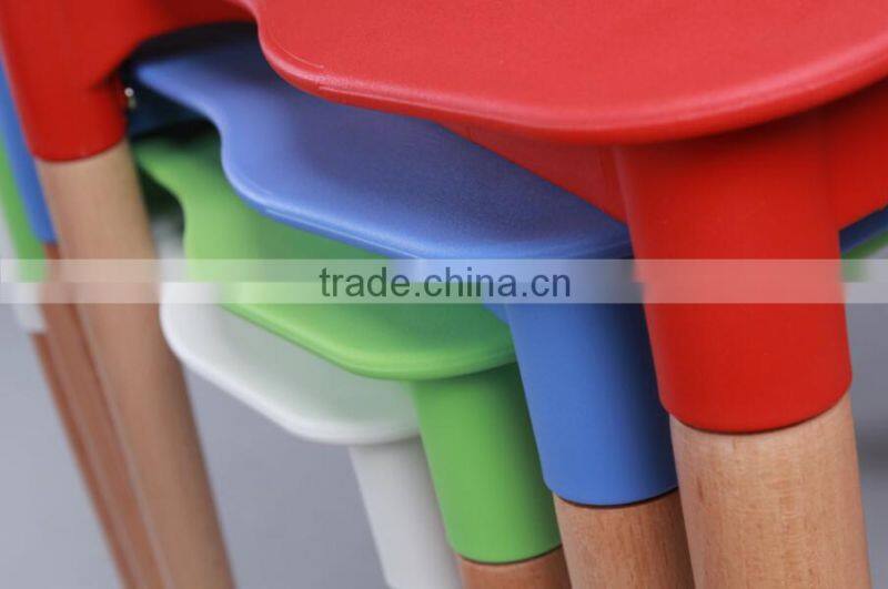 colofurl heavy-duty plastic armless dining chairs with wood frame 1561b