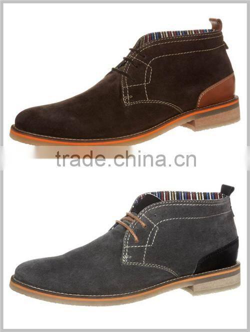 2015 Cow suede mens leather boots D34094