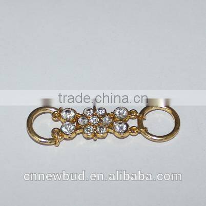 Apparel decorating diamond necktrim,stone shoe buckle