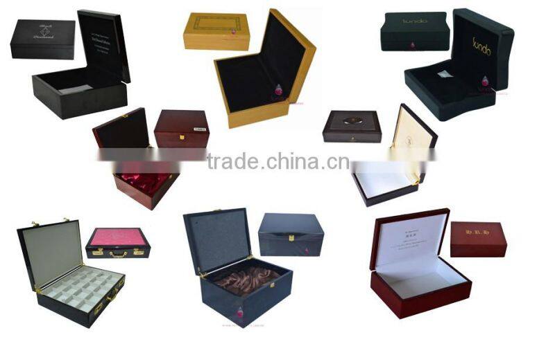 Glossy classic black shoe packing boxes wood