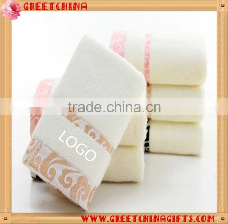 Customized LOGO advertising high-quality cotton untwisted yarn jacquard hotel towel