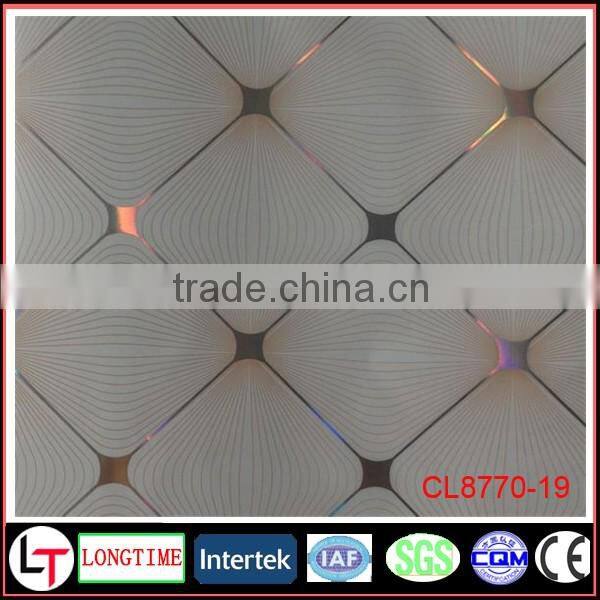 Lowest price wood grian lamination pvc ceiling panel made by 23 producing line in haining China supplier