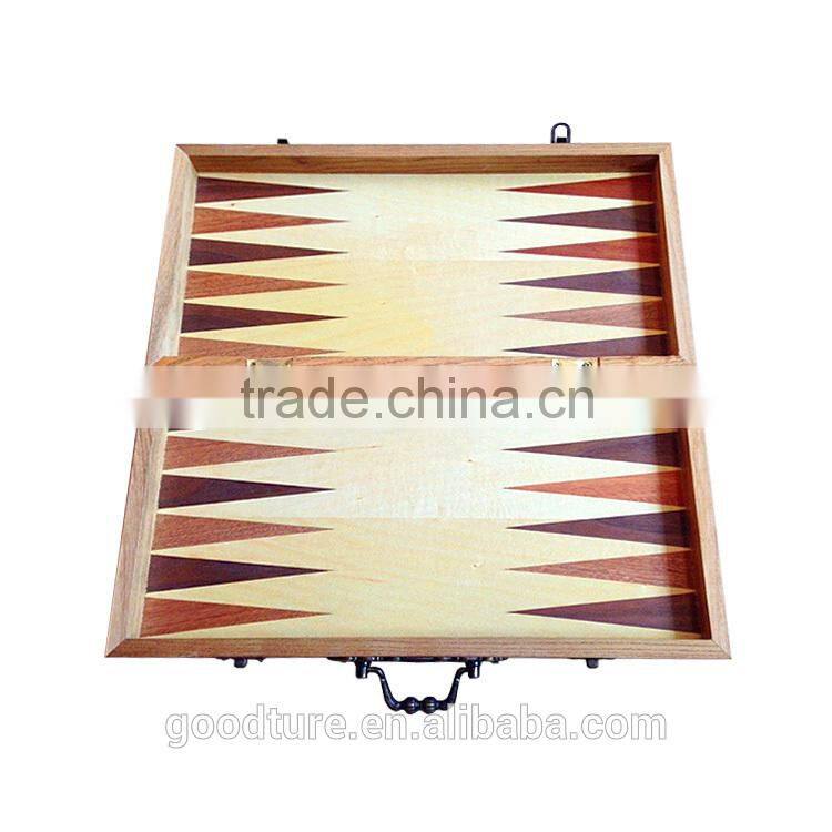 Wooden Folding Portable Chess Set 3 In 1 Chess Game With King Height 3 Inch