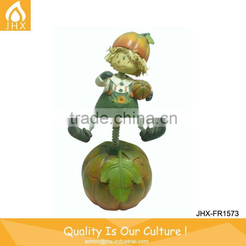 NEW Resin Orange Halloween Pumpkin Decorations