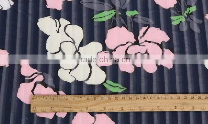 100D polyester printing chiffon fabric for dress and scarves