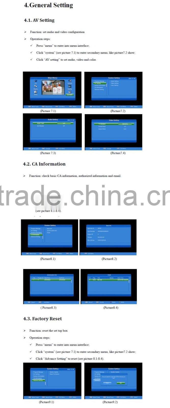 SC-8202 digital stb full hd receiver