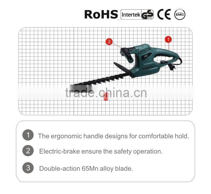 450w/550w dual satety switch hedge trimmer electric trimmer