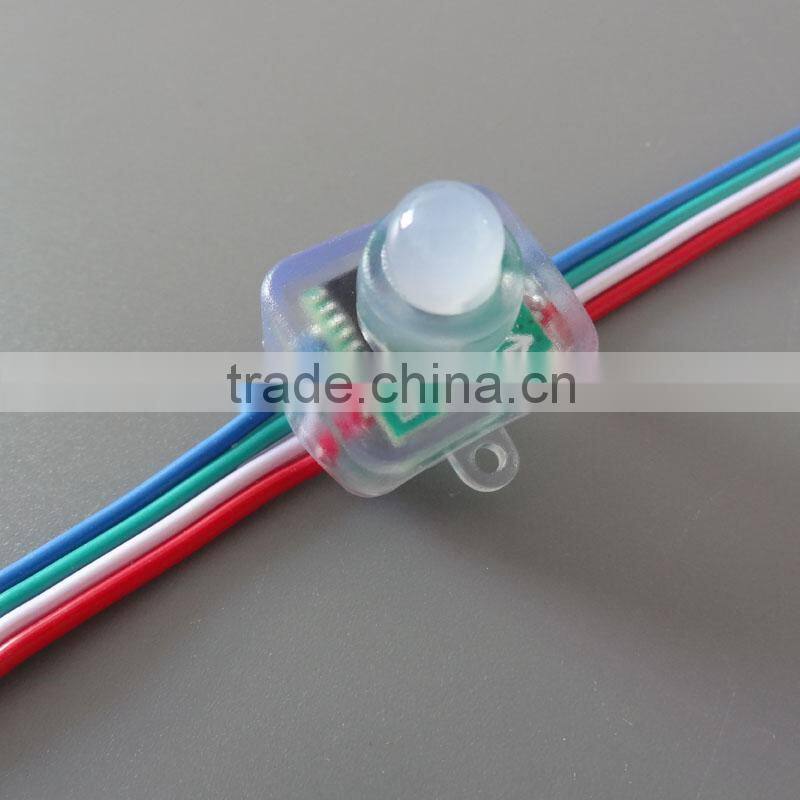 100PCS/ string 12V IP68 WS2811/2801 Pixel Full Color RGB Square LED Module String Waterproof addressable LED