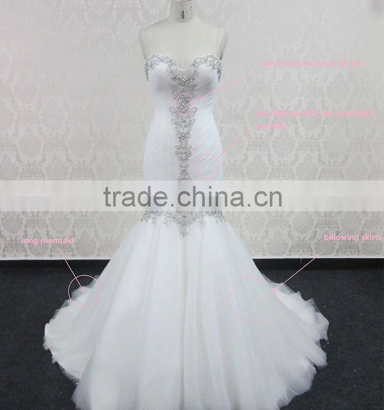 Simple Sex Crystal Wedding Dress 2016