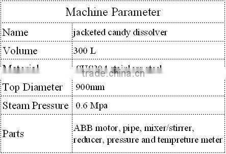 400L 100% stainless steel candy storager dissolver tank
