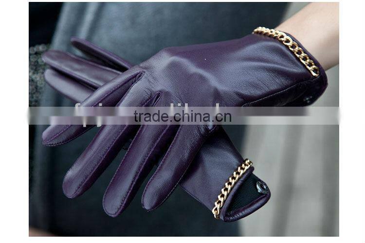 2016 hot sale ladies short bike leather motorcycle glove