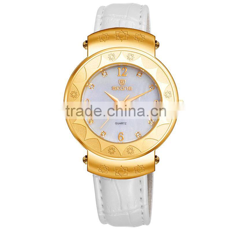 SKONE 9352 Quartz Wrist Watch Leather Strap Women Watch Wholesale Wrist Watch