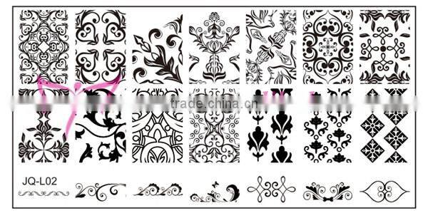 Tree and flower design nail image plate,custom metal nail art stamping plate