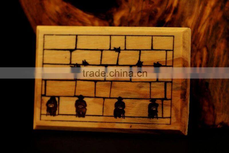 Olive Wood Carved Magnet. Made in Jerusalem