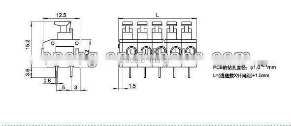 KZ7B pluggable terminal connectors 3.81mm
