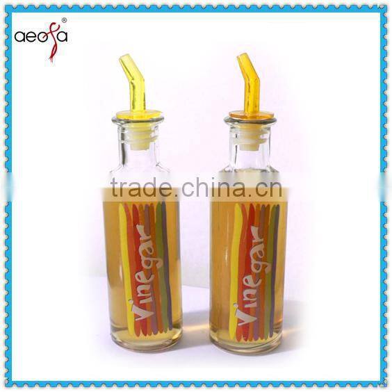 100ml clear glass oil and vinegar dispenser bottle