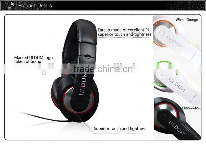 Headset factory over ear wired 3.5mm connectors stereo mp3 headphone