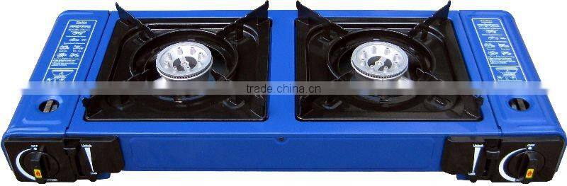 Portable Double Burner Butane Gas Stove