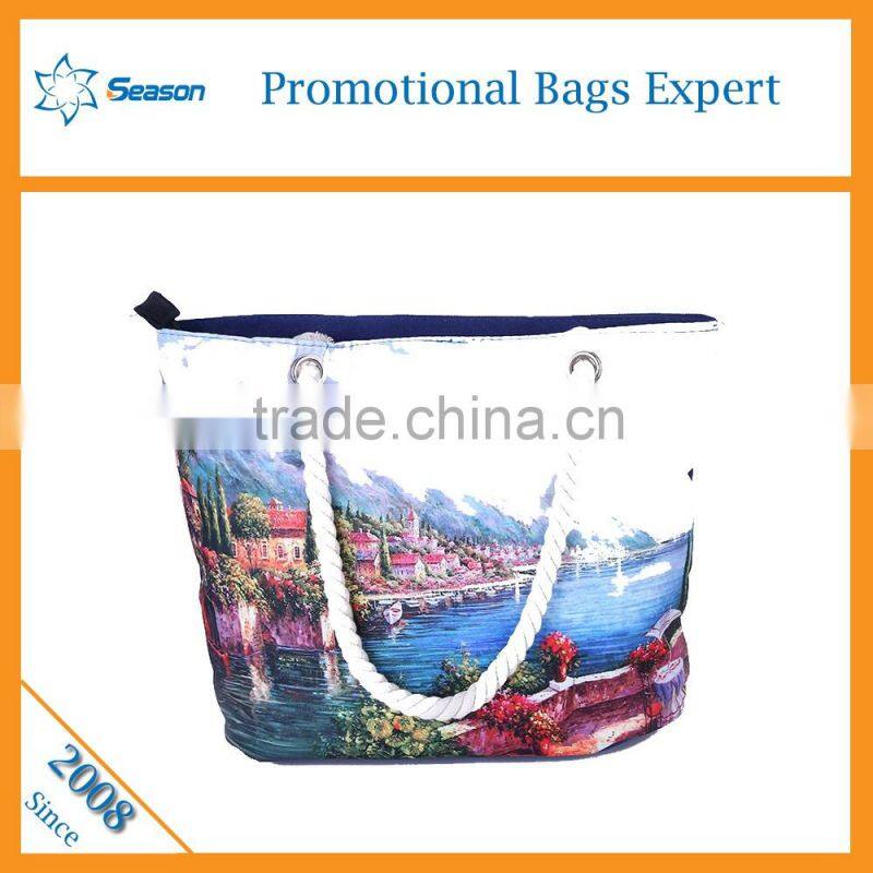 Custom Printed Women Canvas Tote Shoulder Bags Women Handbags