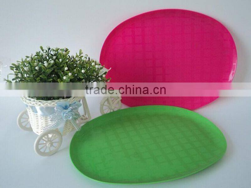 Colorful Plastic Oval Plate