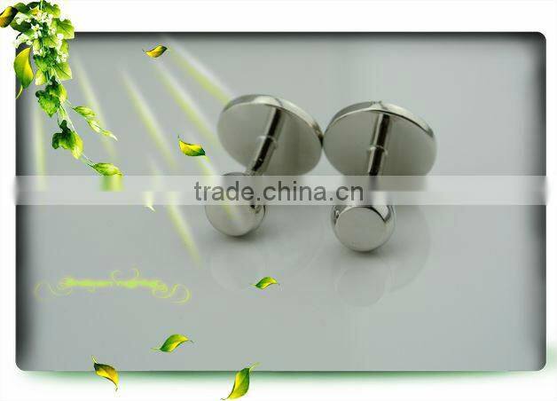 Shiny white crystal cufflinks silver round cufflinks with initial