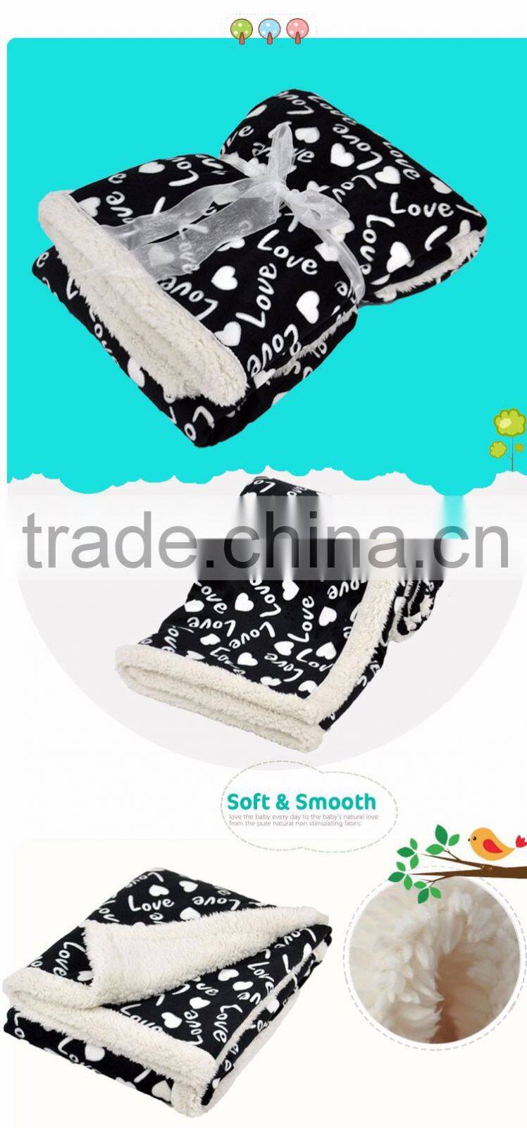 China Sale Dot Pattern Cozy Square Baby Blanket