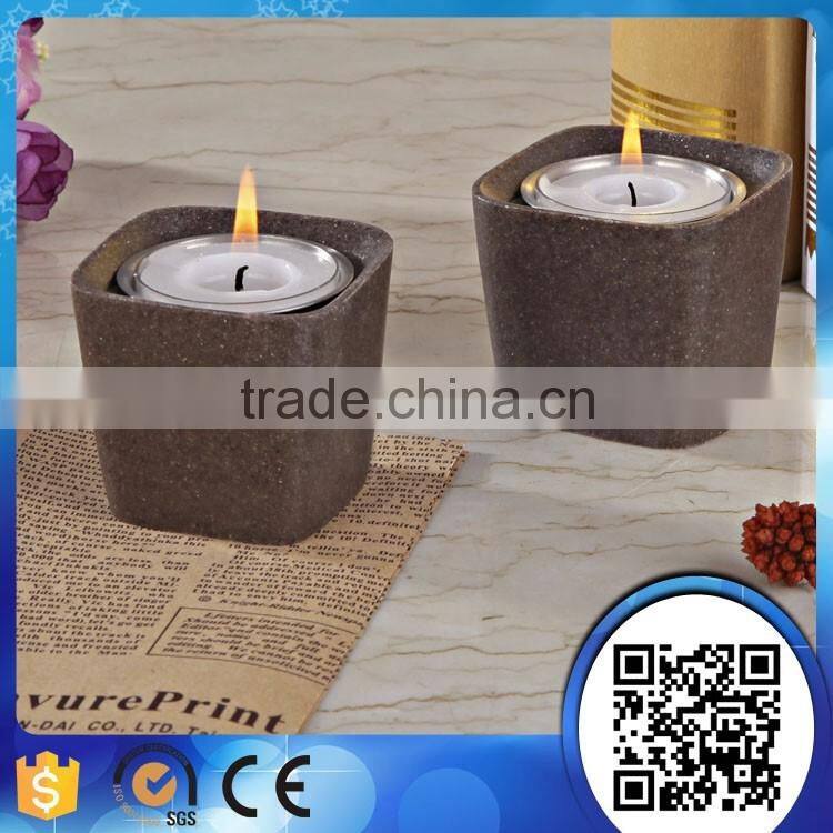 high quality resin brown wholesale tealight candle holder