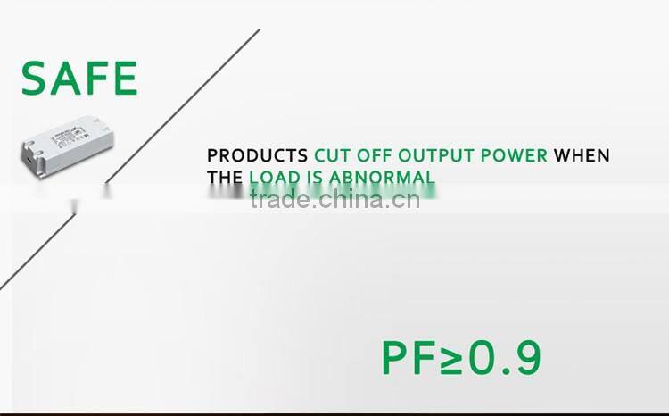 12w constant current led power supply PF0.9 THD15% for down light with 5years warranty