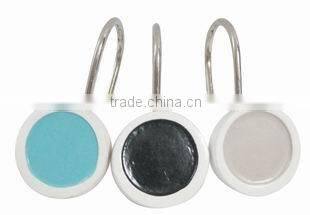 Shower curtain resin round style hooks
