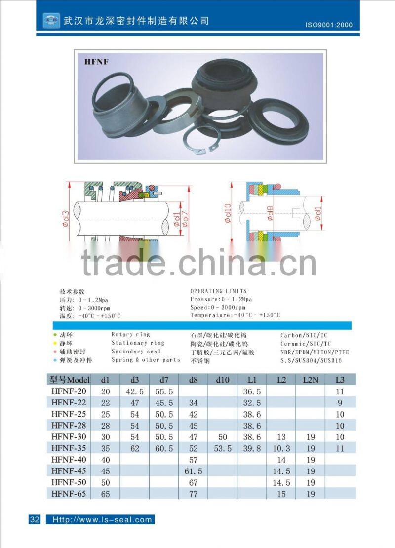 Manufactured mechanical seal oil seal in waste water(HFNF)