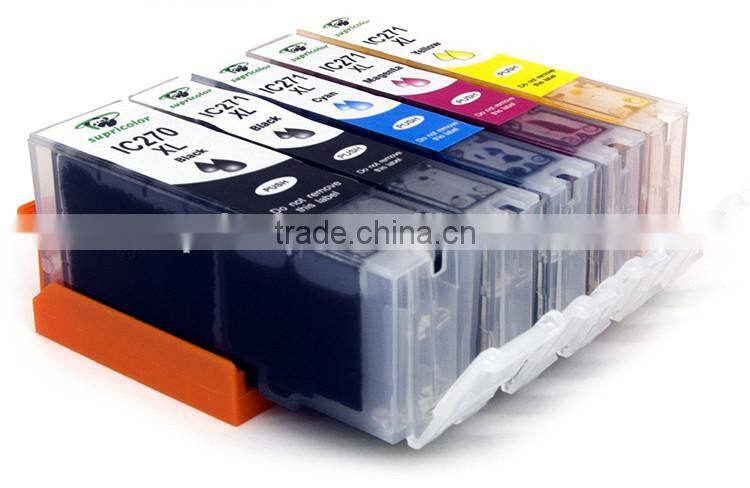 PGI-270XL CLI-271XL edible refillable ink cartridges for Canon PIXMA MG5720/MG5721 with newest apex chip