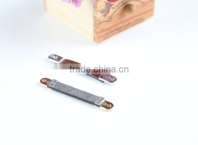 custom engraved leather patch with metal plate
