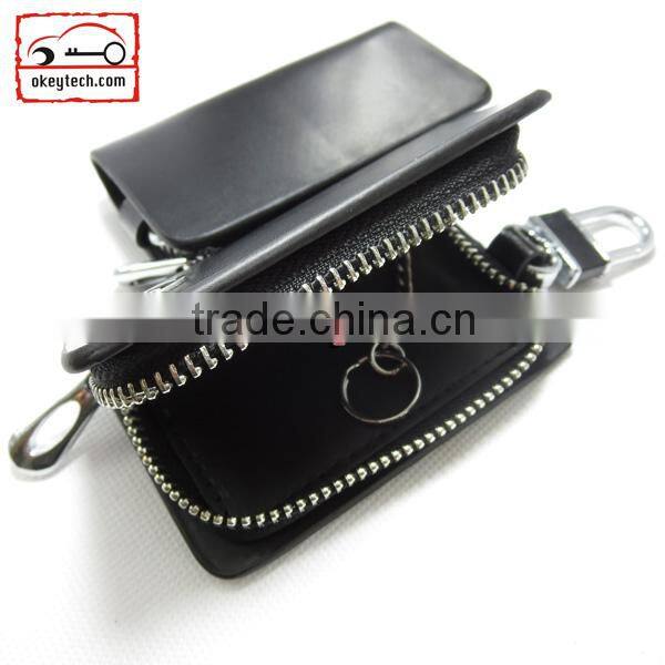 Okeytech car key wallet VW key wallet with chain for leather car key wallet