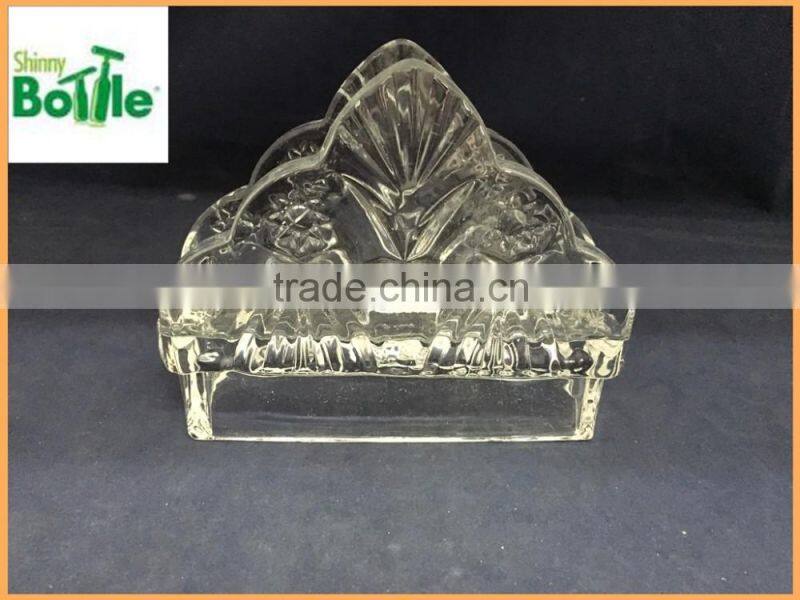 hotel decoration machine pressed glass paper towel holder