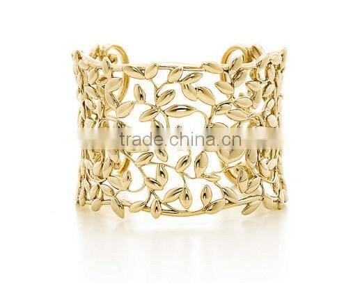 stainless steel newest style for olive leaf design bracelet