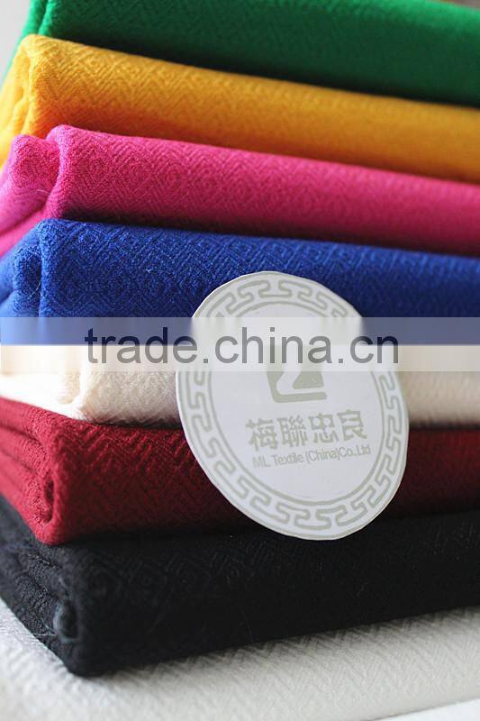 Jacquard fabric grid style cotton crepe